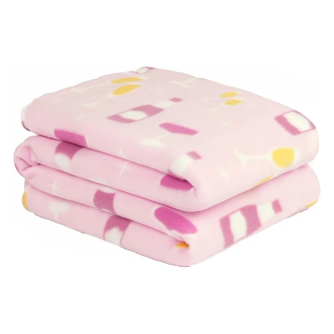Coperta Dreamscene Prosecco Rosa Cipria 120x150cm Morbida e Calda