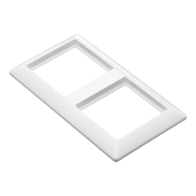 Jung AS582WW Macro Duroplástico Resistente al Rayado Brillante Blanco Marfil Doble 15 x 8 cm