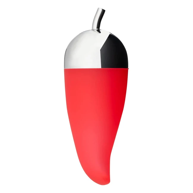 Alessi Piccantino JHT02 - Concasseur de piment design acier inoxydable et caoutchouc rouge