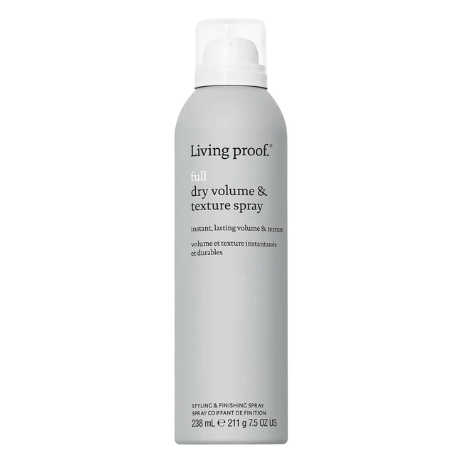 Living Proof Full Dry Volume Texture Spray - Transform Fine Flat Thin Hair - Heat Protection 210C - Paraben Free - Silicone Free - Vegan