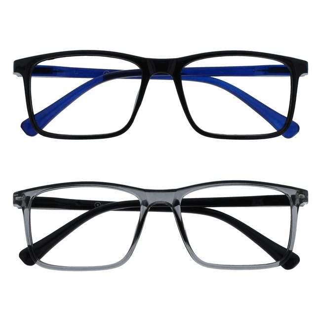 Gafas Lectura Opulize Ink Pack 2 Negro Gris Hombres Mujeres RR417 350