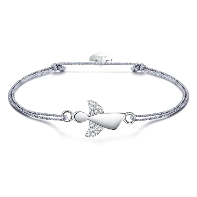 Fzeni Women Bracelet Guardian Angel 925 Sterling Silver Lucky Charms 24cm Adjustable