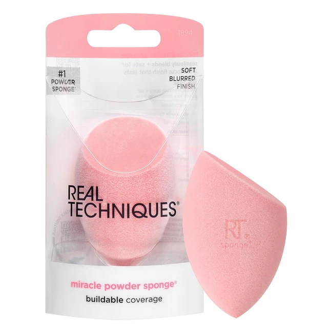 Real Techniques Miracle Powder Sponge - New Foam Technology - Even Application
