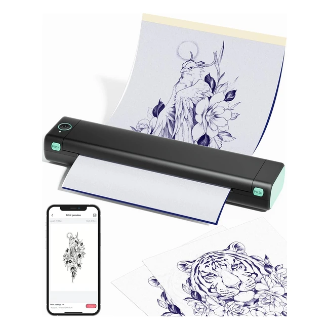 phomemo M08F Tattoo Thermal Stencil Machine A4 Printer - Professional Wireless P
