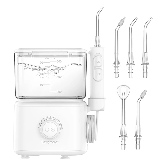 Irrigador Dental Sawgmore con 5 Boquillas Multifuncionales - Capacidad 600ml - 1