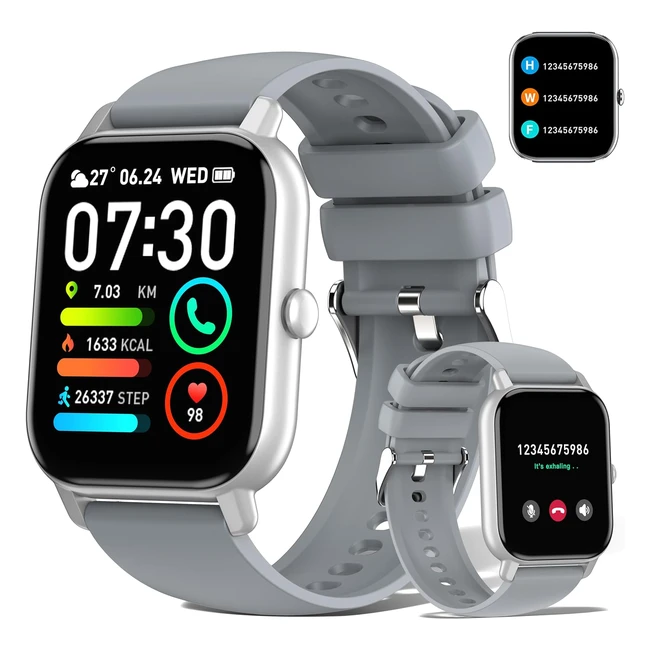 Smart Watch 185 Fitness Tracker Heart Rate Sleep Monitor 100 Sports Modes IP68 W