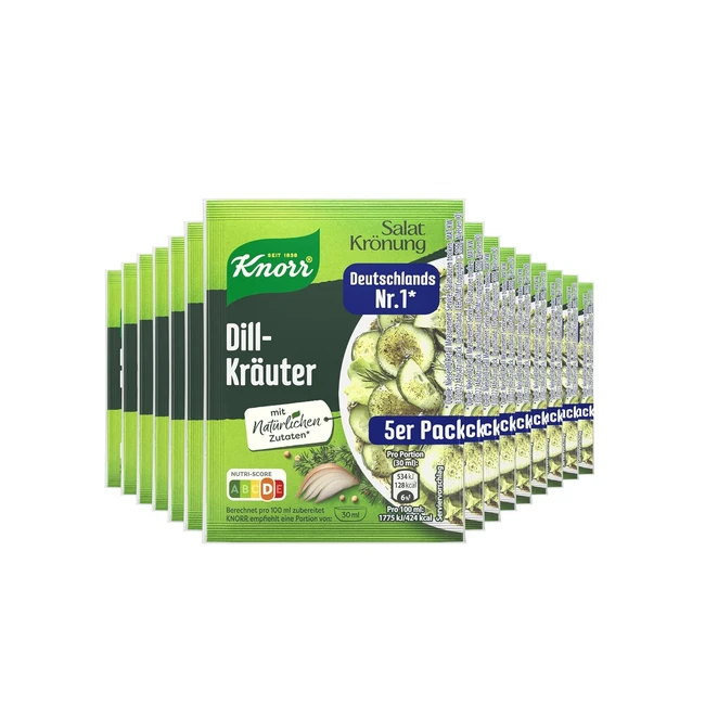 Knorr Salatkrnung Dill Kruter natrliche Zutaten 5 x 3 Portionen Packung