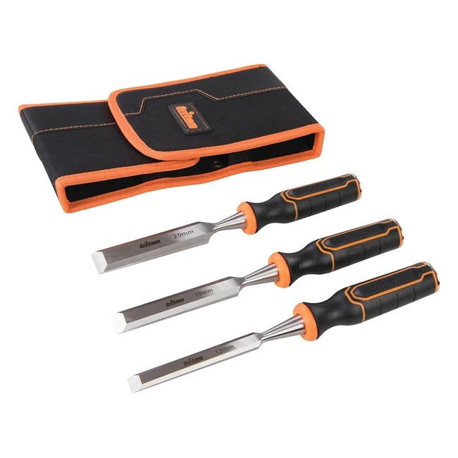 Triton Wood Chisel Set 3pce TWCS3 13 19 25mm - High-Quality CRV Steel Blade