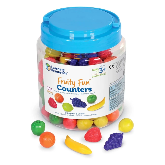 Figuras de Frutas Fruity Fun Learning Resources - Juego Educativo 108 Piezas