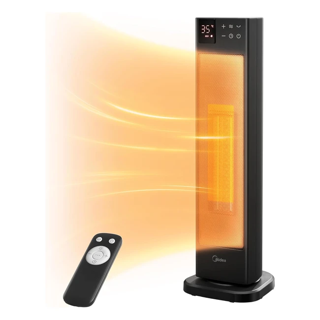 Stufetta Elettrica Midea NTH2022ER 2000W Tecnologia Ceramica Silenziosa Timer 24