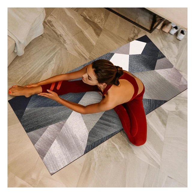 Tappeto Moderno Homfine 80x150 Verde Lavabile Pelo Corto Antiscivolo