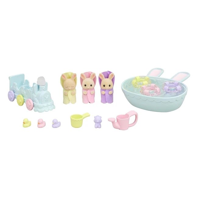 Sylvanian Families Tripls Lapin Crme 5707 - Mini Poupes