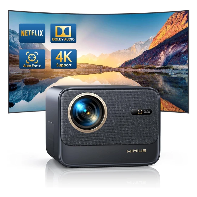 Wimius K9 Netflix Beamer Dolby Audio Full HD 1080p 4K 60Hz WiFi6 Bluetooth