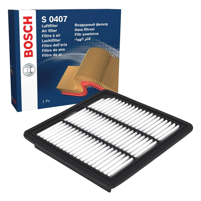 Filtro de aire Bosch S0407 para vehculos - Alto rendimiento y durabilidad