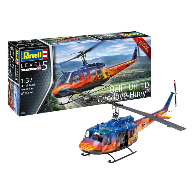 Maquette Hélicoptère Revell Bell UH1D Goodbye Huey 1:32 - 405 cm - 03867