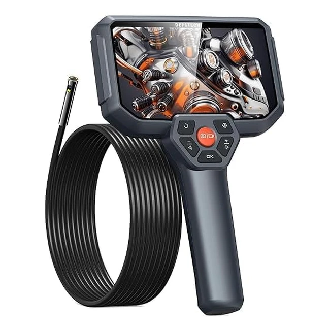 Depstech 5IPS Screen Endoscope Inspection Camera | Dual Lens 1080P Waterproof Endoscope | Split Screen 32GB TF Card | Mechanic Gadgets