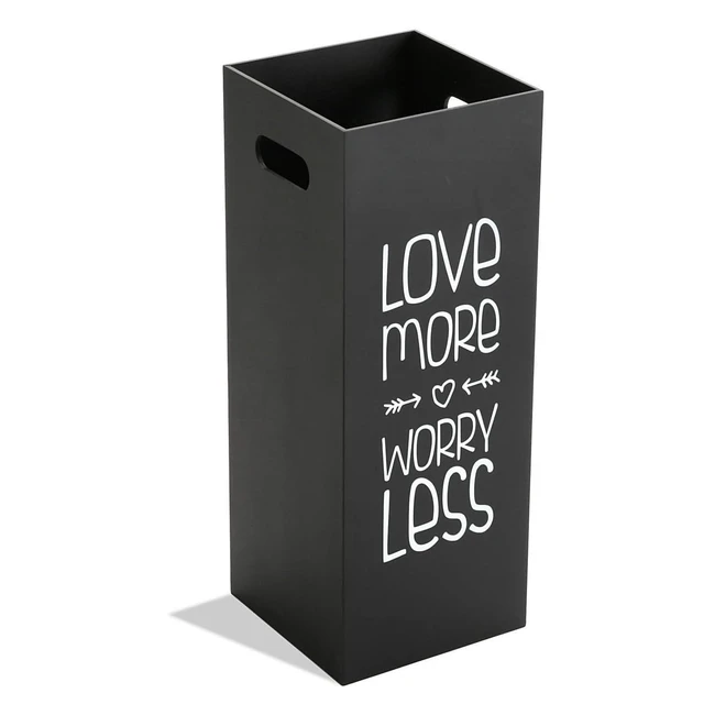 Portaombrelli Versa Moderno 53x21x21 cm Legno MDF Nero e Bianco