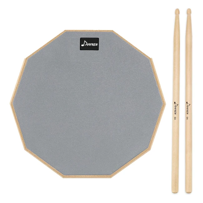 Donner Practice Pad Drum Bungspad - High Density, Non-Slip, Quiet