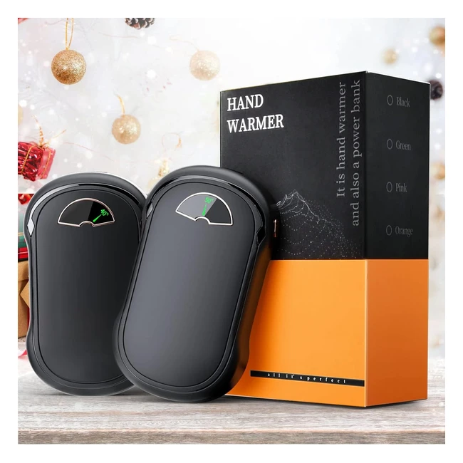 Gelrova Hand Warmers Rechargeable 2in1 5000mAh 2Packs - Long Lasting Heating Por
