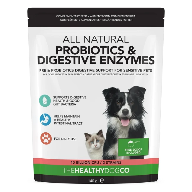Probiticos prebiticos y enzimas digestivas para perros - 100 natural - Cal