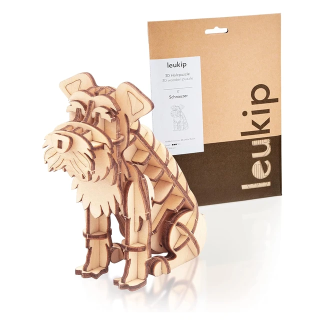 Leukip Original Holz Modellbausatz Schnauzer Edition - Perfekt fr Basteln oder