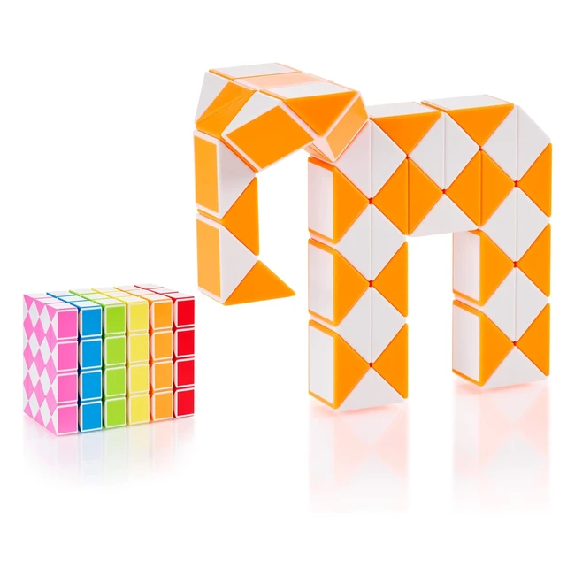 Cubidi Magic Snake 48 Blcke - Antistress Spielzeug fr Kinder und Erwachsene