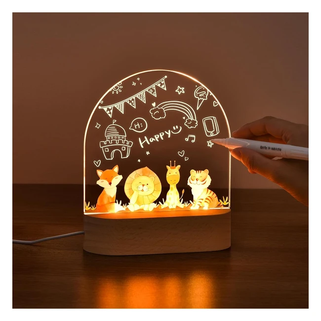 Lmpara Personalizada Beb Luz Nocturna Infantil USB - Otraki DIY Acrlico - 