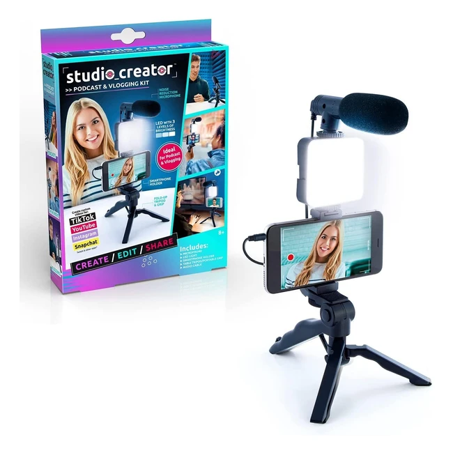 Kit Podcast y Vlogging Studio Creator Canal Toys INF033 - Luz Micrfono y Tr