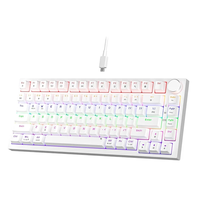 Newmen GM326 Wired Gaming Keyboard 75 TKL Hot Swappable Compact LED Backlit USB