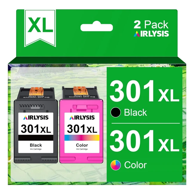 Cartouches d'encre airlysis 301XL pour HP 301 XL - Noir et Couleur - Envy 4500 4507 5530