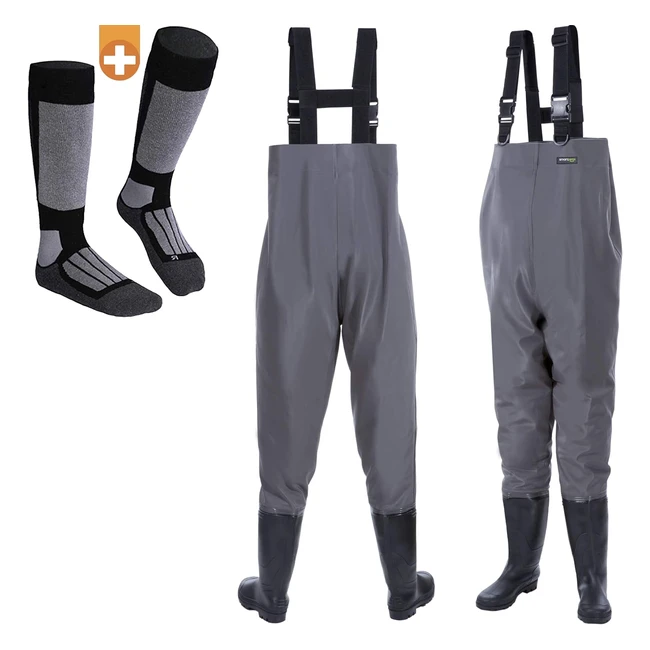 Cuissardes PVC Respirant Homme Taille 39-48 - Smartpeas Waders Pche