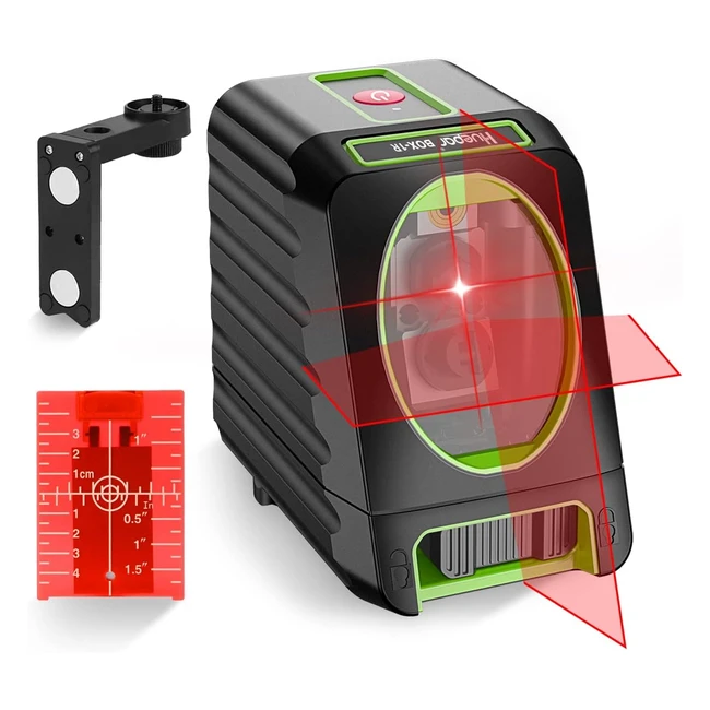 Huepar Box1R Laser Level - High Accuracy 02mm - 150 Vertical 130 Horizontal Red 