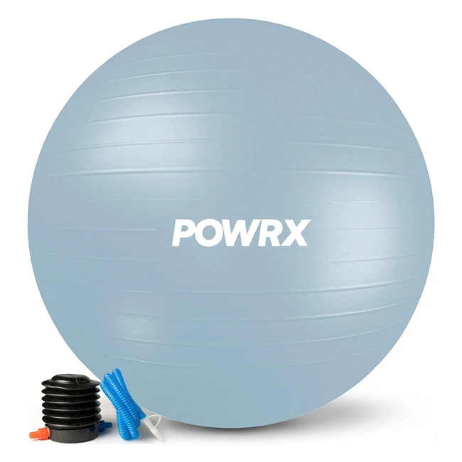 POWRX Gymnastikball inkl Ballpumpe  Sitzball Pilates Yoga Ball  Antiburst  V