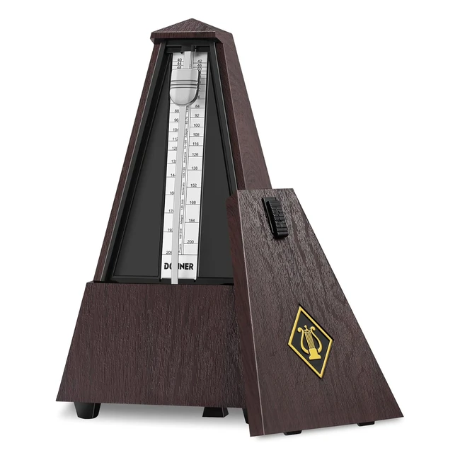 Donner DPM1 Mechanical Metronome - Classic Pyramid Design, 40-208 BPM, Wood Block Sound