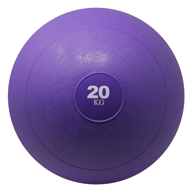 POWRX Slamball Medizinball 20kg lila  Rutschfeste Oberflche  Trainingseffekt