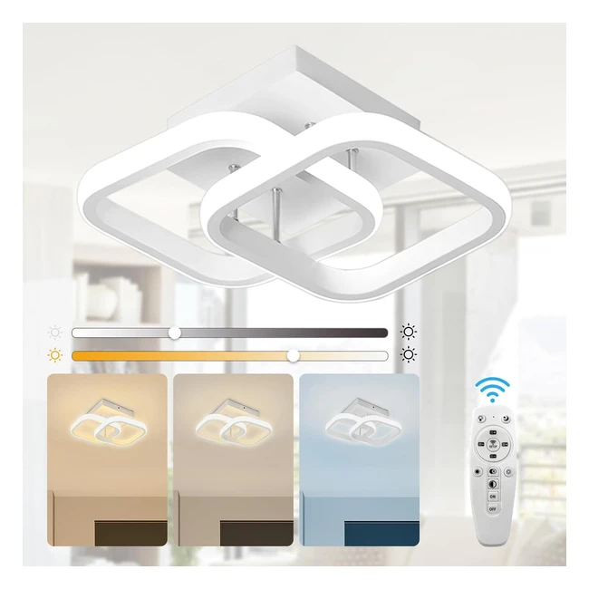 Eidisuny LED Ceiling Light 22W Modern Square Design 85V265V White