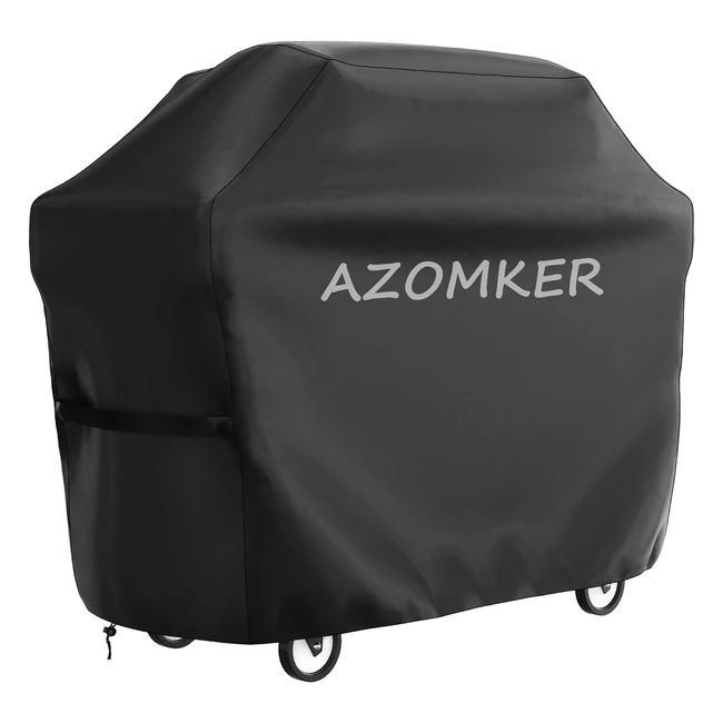 Housse Barbecue Exterieur Azomker - Bache Plancha 145cm - Imperméable UV - Résistant Vent Pluie Neige