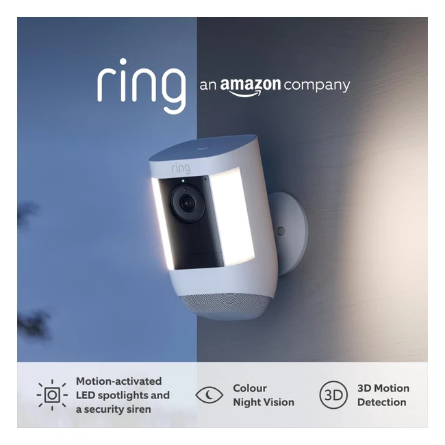 Certified Refurbished Ring Spotlight Cam Pro Battery by Amazon 1080p HDR Video 3