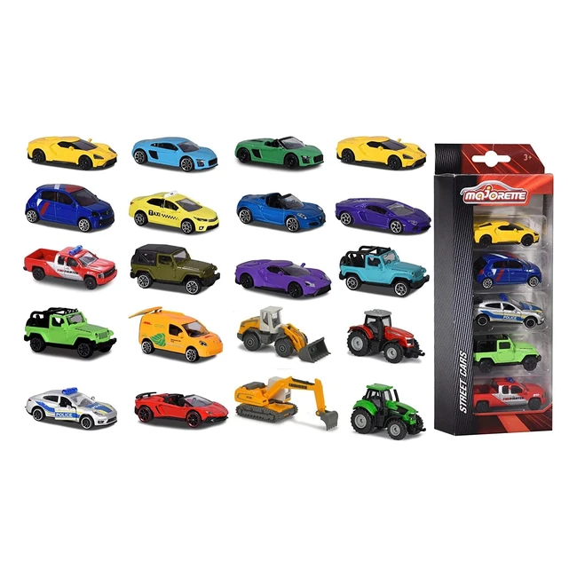 Set de coches de juguete Majorette metal multicolor x5 - Modelo 1234