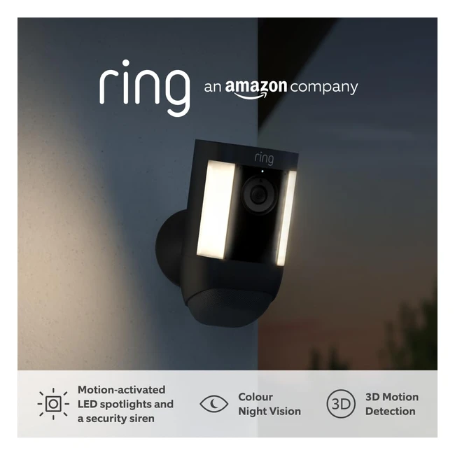 Certified Refurbished Ring Spotlight Cam Pro Battery by Amazon - Outdoor Securit