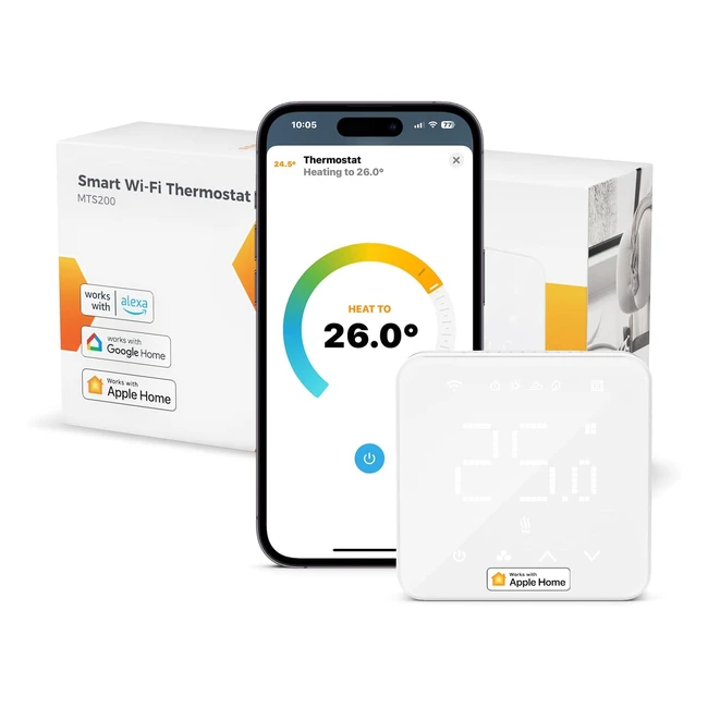 Refoss Termostato Wifi Intelligente - Controllo Preciso della Temperatura - Comp