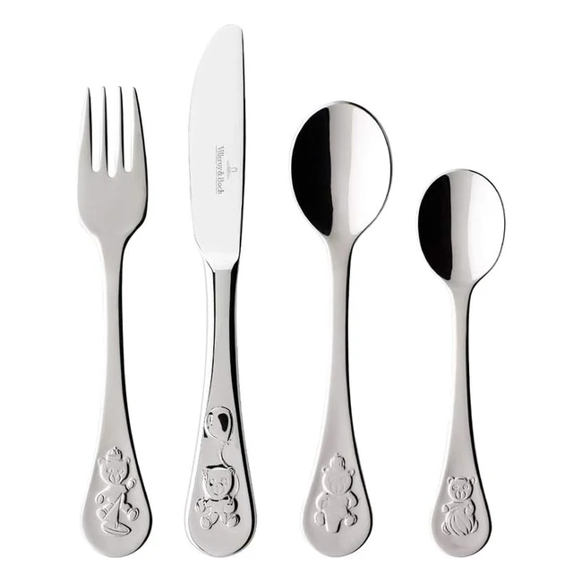 Cubertería Infantil Villeroy & Boch Teddy 4 Piezas - Acero Inoxidable