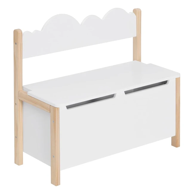 WOLTU Kindersitzbank mit Stauraum 2 in 1 Spielzeugkiste Aufbewahrungstruhe für Kinder