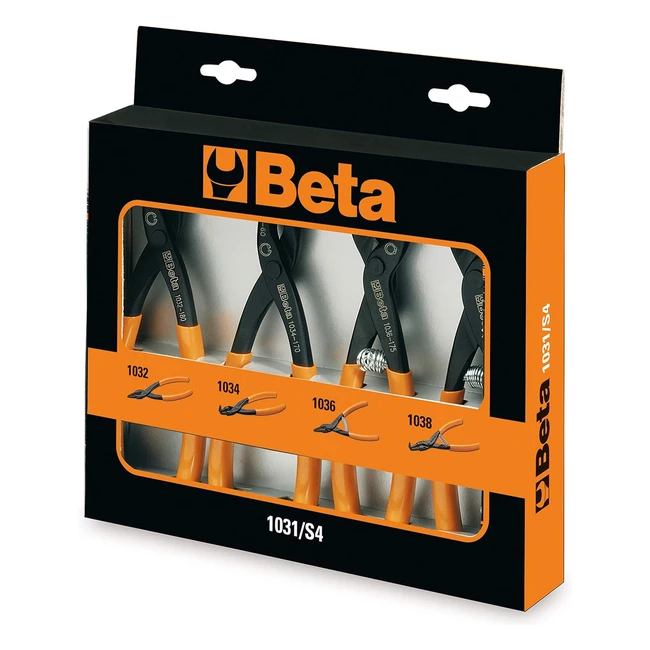 Pinze Beta 1031S4 per Anelli Elastici di Sicurezza - Set 4 Pezzi