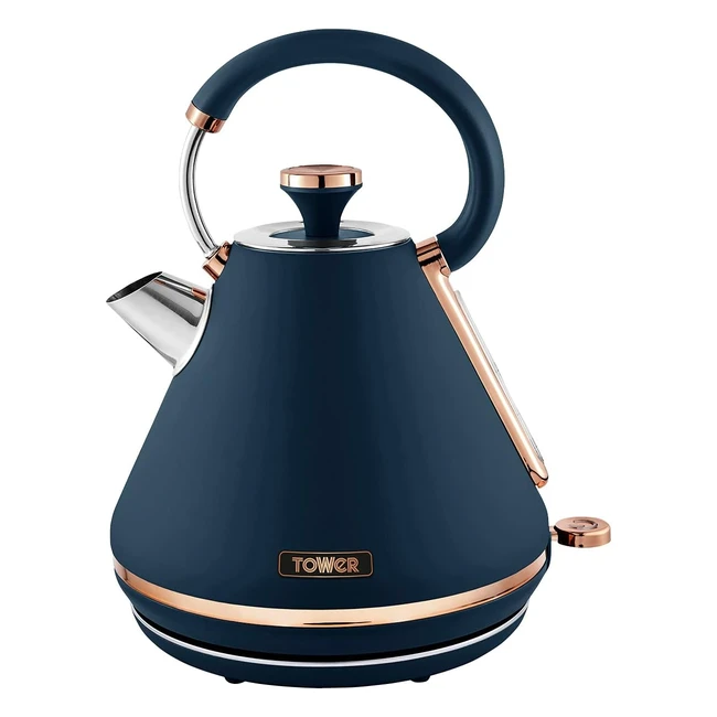 Tower T10044MNB Cavaletto Pyramid Kettle 17L 3000W Midnight Blue & Rose Gold