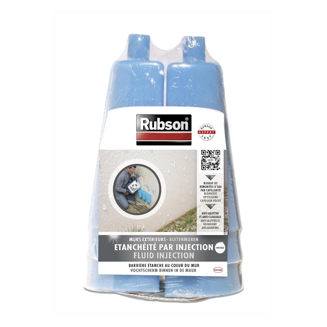 Kit Rubson Tanchit par Injection - Barrire tanche pour remontes d'eau - Kit de 6 vases 6 injecteurs