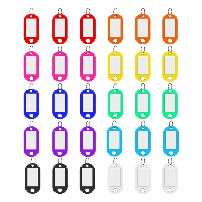 30 Llaveros Personalizados Plstico Etiquetas 10 Colores