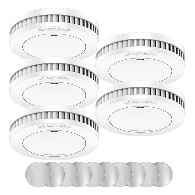 Xindum Mini Rauchmelder Set 5er Feueralarm 10 Jahre Batterie TV-zertifizierter R