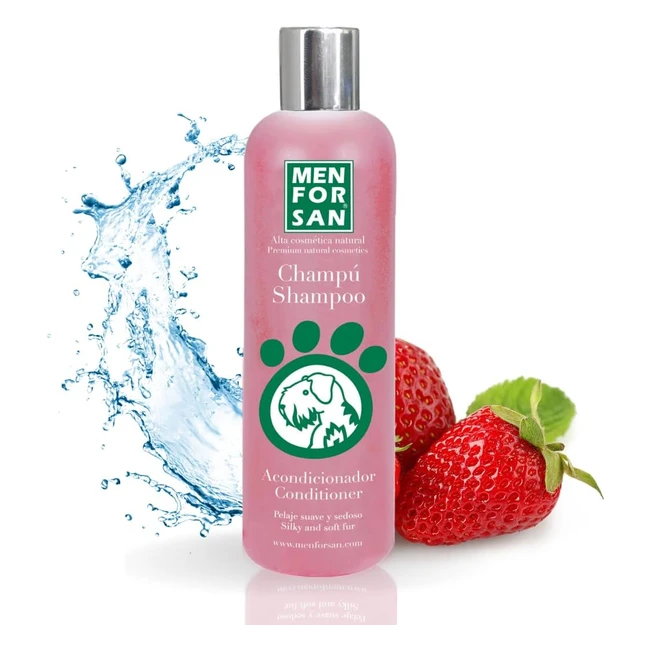 Menforsan Champ Acondizionatore per Cani 300ml - Facilita lo Districarsi e Scioglie Nodi - Volume e Lucentezza - Pelo Lungo e Riccio