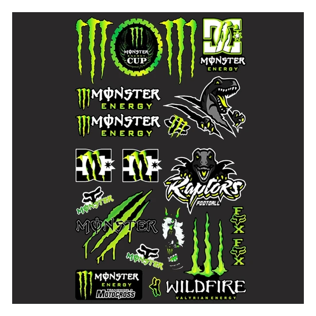 Autocollant Moto Cross Stickers Monster Sport Racing Tuning Lot - Bosytro 3 pièces - Réf. 8039